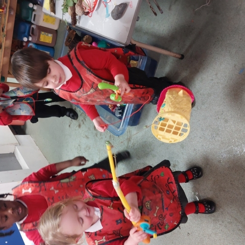 Wharton Primary School - Nursery's work inspired by the whole school text- Flooded